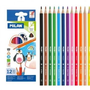12 LAPICES DE COLORES TRIANGULARES