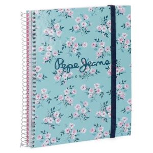 CUAD ESPIRAL A5 PEPE JEANS LONDON 5X5 MICROP CON GOMA