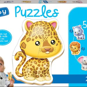 ANIMALES SALVAJES BABY PUZZLES.(5 PUZZLES/3,4,5 PZAS)