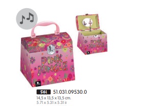 JOYERO CAJA MUSICAL BUSQUETS PINK JUNGLE