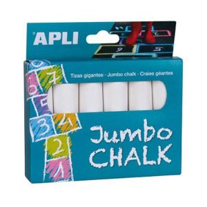 C/6 TIZA JUMBO REDONDA BLANCA R:14370