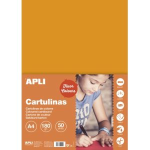 CARTULINA FLUOR NARANJA