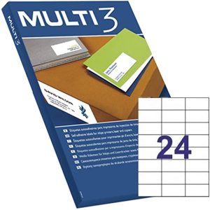C/100 HOJAS ETIQUETAS MULTI3 70,0X 37,0