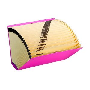 ACORDEON CART FORRADO FASHION FOLIO 20 DEP ROSA