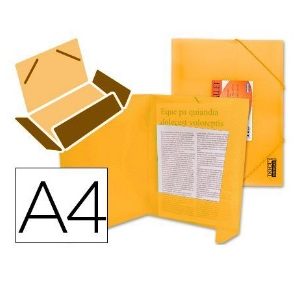 CARPETA GOMAS PLASTICOA4 LIDERPAPEL NARANJA