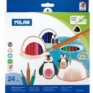 24 LAPICES DE COLORES TRIANGULARES