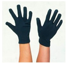 GUANTES CORTOS NEGROS ADULTO