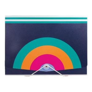 CARPETA ACORDEÓN 13 C GOMA CON BOTÓN AZUL