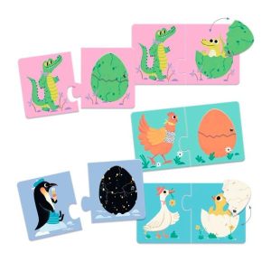 DJECO 38193 PUZZLES EDUCATIVOS HUEVOS DIVERTIDOS
