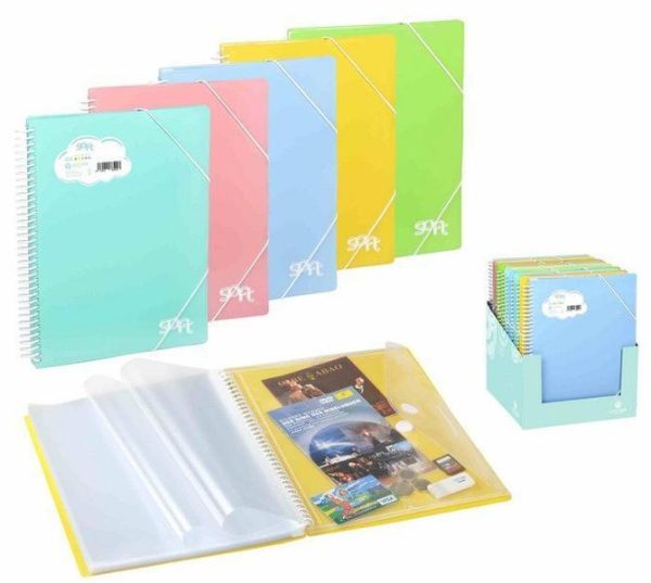 CARPETA ARCHIVEX SOFT PP 20 FUNDAS SOBRE TURQUESA ESPIRAL