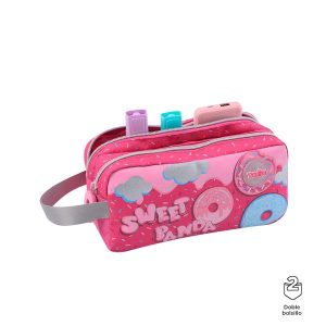 ESTUCHE TOTTO INFANTIL- SWEET PANDA  DOS CREMALLERAS MULTIUSO SWEET PANDA CODE: AJ525WP001-2410 OKOU