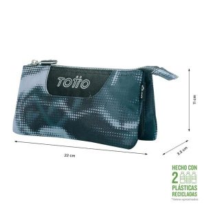 ESTUCHE TOTTO ECO-FRIENDLY TRES DEPARTAMENTOS MULTIUSO TABLERO CODE:AC52ECO012-2416Z 6YA