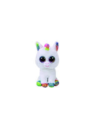 PELUCHE TY 24 CM PIXY WHITE UNICORN