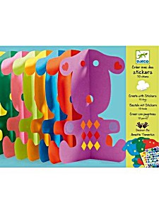 DJ08935 CREAR CON PEGATINAS PERROS DJECO