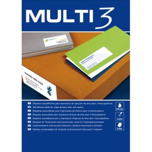 C/100 HOJAS ETIQUETAS MULTI3 210,0X297,0