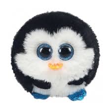 PELUCHE TY BOLITA PINGUINO WADDLES 10 CM