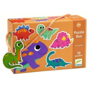 DJECO 38263 EDUCATIVOS PUZZLE DÚO DINOS