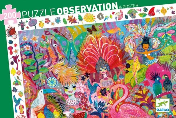 PUZLE OBSERVACION CARNAVAL RIO 200 PCS 7452 DJECO
