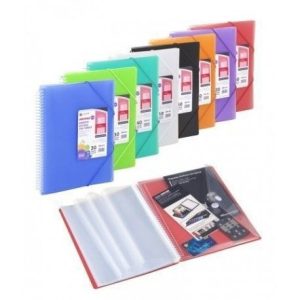 CARPETA ARCHIVEX STAR ESPIRAL 20 FUNDAS TRANSPARENTE