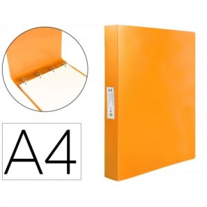 CARPETA 4 ANI 25MM PP A4 NARANJA FLUOR OPACO