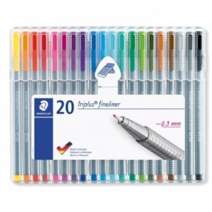 TRIPLUS FINELINER STAEDTLER 20 BRILLIANT COLOURS 0.3mm