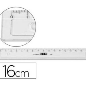 REGLA 15CM PLASTICO TRANSPARENTE M+R