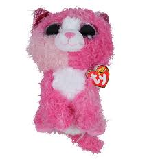 PELUCHE TY 24 CM PINK CAT REAGAN