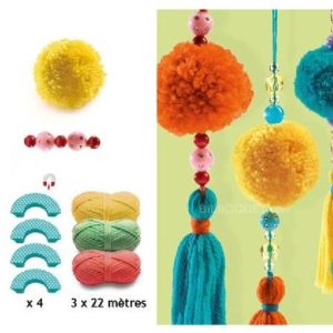 DJO8854 POMPONES ABALORIOS DJECO
