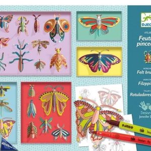 8619 TALLER DE ROTULADORES PINCEL MARIPOSAS 8 AÑOS DJECO