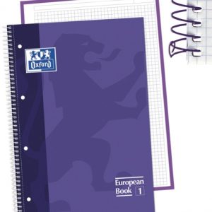 CUAD ESPIRAL A4 80H 90G 5X5 EUROPEAN BOOK 1 OXFORD MALVA