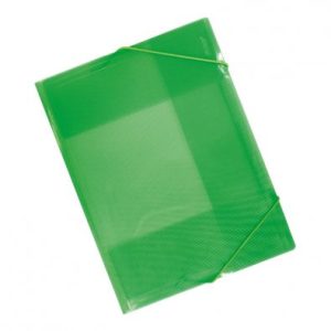 CARPETA GOMAS VERDE RAYADA  PP 12CGV