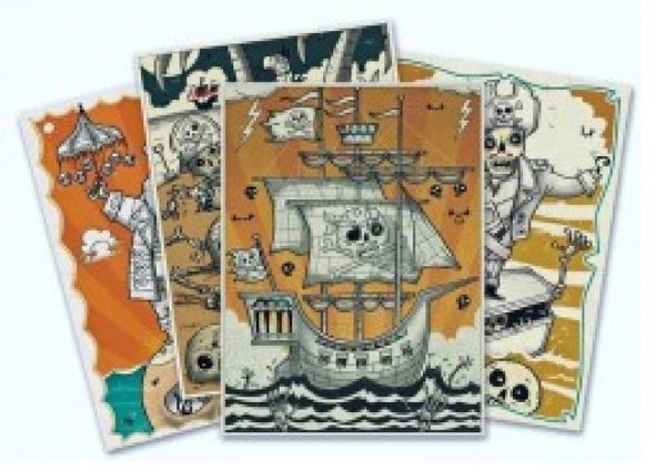8645 ROTULADORES PINCELES  PIRATAS 7-13 AÑOS DEJCO