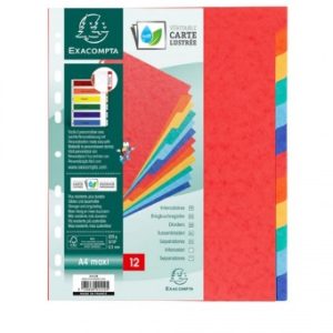 SEPARADORAS EXACOMPTA CARTON A4 12