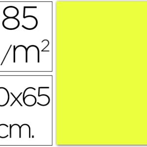 PAQ/25 CARTULINA IRIS 50X65 AMARILLO LIMON 185GR R:200040220