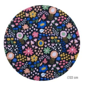 ALFOMBRILLA RATÓN REDONDA FLORES  MULTICOLOR