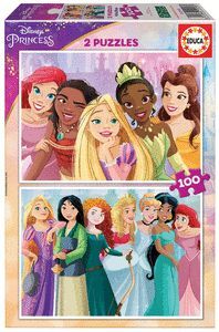 PUZZLE 2X100 DISNEY PRINCESS