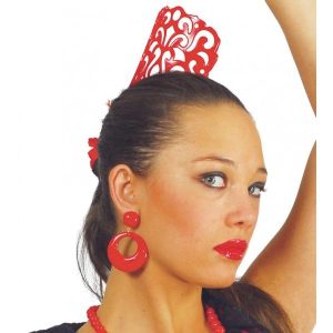 PEINETA ANDALUZA ROJA ADULTAS REF 16329