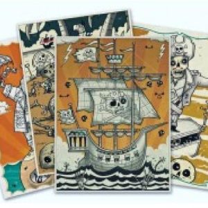 8645 ROTULADORES PINCELES  PIRATAS 7-13 AÑOS DEJCO