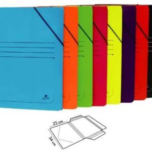 CARPETA Fº CARTON GOMAS Y SOLAPAS ROJO