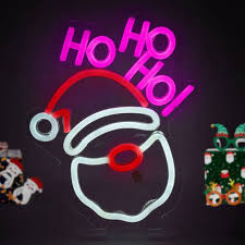SEÑAL LUMINOSA CON EFECTO NEÓN SANTA CLAUS