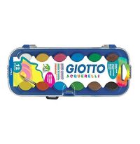 ESTUCHE PLASTICO 12 ACUARELAS GIOTTO COLORES SURTIDOS