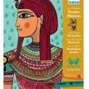 8646 ROTULADORES PINCELES EGIPCIO 7-13 DJECO