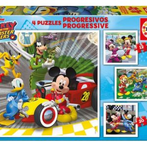 PUZZLE PROGRESIVO MICKEY RACERS EDUCA 12-16-20-25
