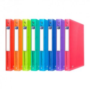 CARPETA A4 4 ANILLAS 30MM PP COLORES SURTIDOS OXFORD