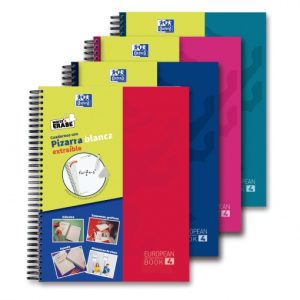 BLOC EUROPEAN A4 60H+60H 5X5 TAPA EXTRAD. CARTON COLORES SURTIDOS