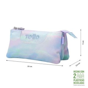 ESTUCHE TOTTO ECO-FRIENDLY TRES DEPARTAMENTOS MULTIUSO TABLERO CODE: AC52ECO012-2416Z 5DO