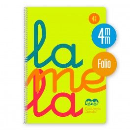 CUADERNO ESPIRAL Fº 80H 90G 4MM AMARILLO CUADROVIA PP.