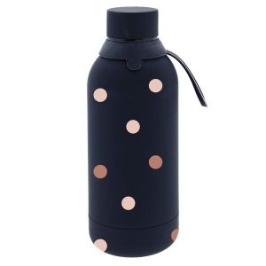 BT50258 BOTELLA ACERO INOX 500ML BLACK SMALL DOTS