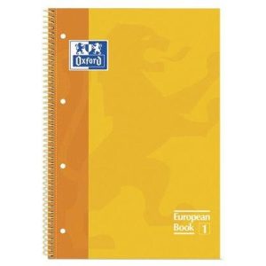 CUAD ESPIRAL A4 80H 90G 5X5 EUROPEAN BOOK 1 OXFORD AMARILLO