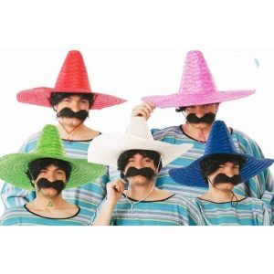 SOMBRERO MEJICANO ADULTO ROSA REF 13611